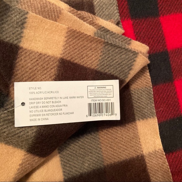 NWT! - Minky Accessories | Fleece Plaid Scarves - Picture 3 of 6